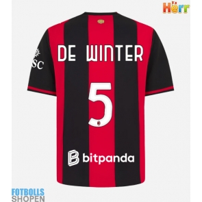 Billiga AC Milan Koni De Winter #5 Hemmatröja 2026-27 Kortärmad